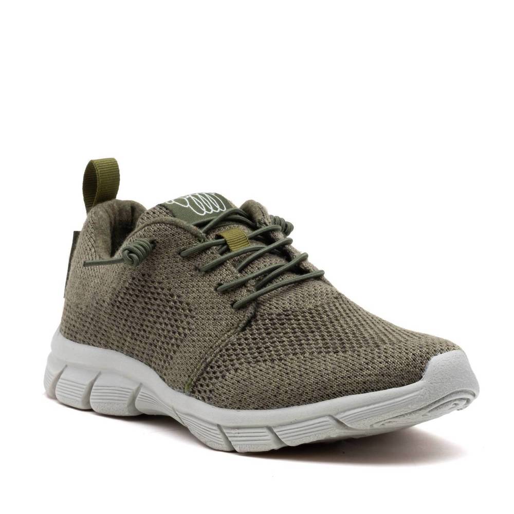 NEW WOOLLOOMOOLOO men's fraser ii sneaker in khaki merino wool